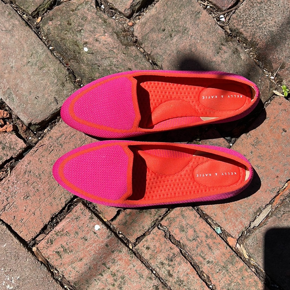 Color Block Flats WORN ONCE